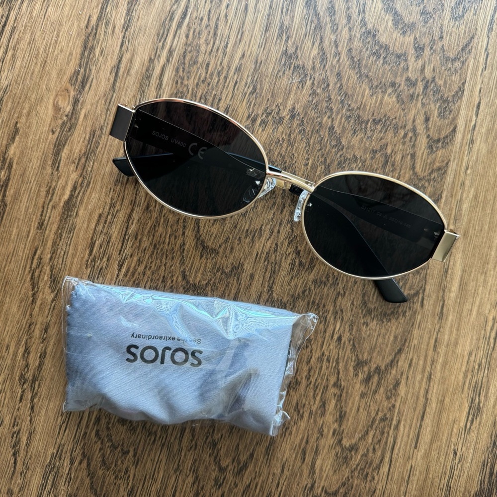 Sojos retro oval sunglasses